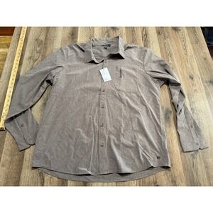 FLX Dynamic Stretch LS Shirt Mens XXL Beige Adult Outdoor Commuter New